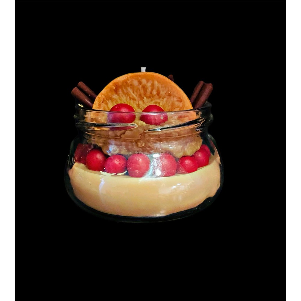 Handmade Country Christmas AWESOME Scented Food-Like Fruit & Spice Candle